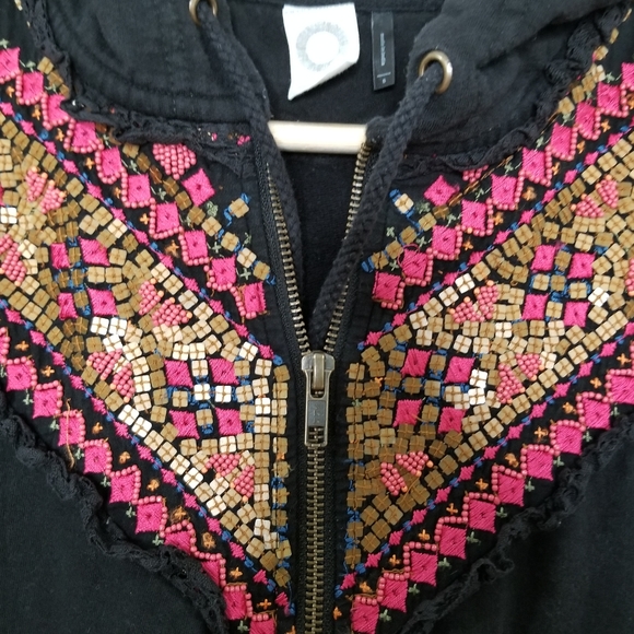 Anthropologie Akemi + Kin Embroidered Terry Hoodie - Picture 5 of 8